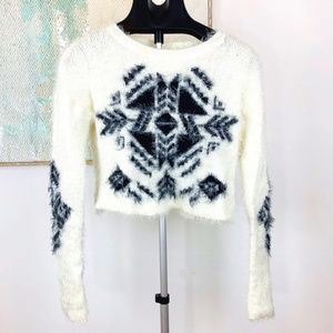 Hollister fuzzy/shaggy  sweater. M.